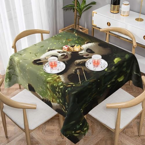 WZYWHJ Quadratische dekorative Tischdecke, 152,4 x 152,4 cm, waschbar und wiederverwendbar, niedliches rotes Panda-Muster WZYWHJ Quadratische dekorative Tischdecke, 152,4 x 152,4 cm, waschbar und wiederverwendbar, niedliches rotes Panda-Muster von WZYWHJ