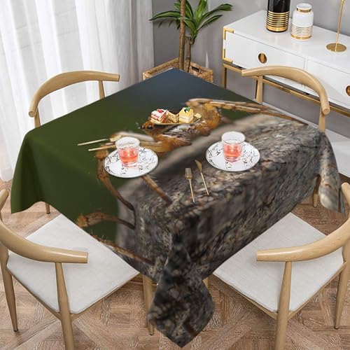 WZYWHJ Quadratische dekorative Tischdecke, 152,4 x 152,4 cm, waschbar und wiederverwendbar, schwarzes Spinnenmuster WZYWHJ Quadratische dekorative Tischdecke, 152,4 x 152,4 cm, waschbar und wiederverwendbar, schwarzes Spinnenmuster von WZYWHJ