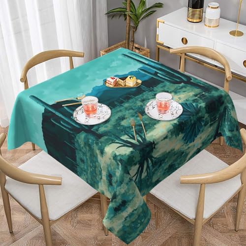 WZYWHJ Quadratische dekorative Tischdecke, 152,4 x 152,4 cm, waschbar und wiederverwendbar, tiefes Kaktus-Wüstenmuster WZYWHJ Quadratische dekorative Tischdecke, 152,4 x 152,4 cm, waschbar und wiederverwendbar, tiefes Kaktus-Wüstenmuster von WZYWHJ