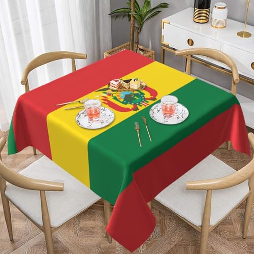 WZYWHJ Quadratische dekorative Tischdecke, 152,4 x 152,4 cm, waschbare und wiederverwendbare Flagge von Bolivien WZYWHJ Quadratische dekorative Tischdecke, 152,4 x 152,4 cm, waschbare und wiederverwendbare Flagge von Bolivien von WZYWHJ