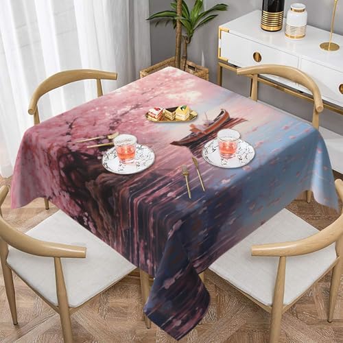 WZYWHJ Quadratische dekorative Tischdecke, 152,4 x 152,4 cm, waschbare und wiederverwendbare Kirschblüten Herbstmuster WZYWHJ Quadratische dekorative Tischdecke, 152,4 x 152,4 cm, waschbare und wiederverwendbare Kirschblüten Herbstmuster von WZYWHJ