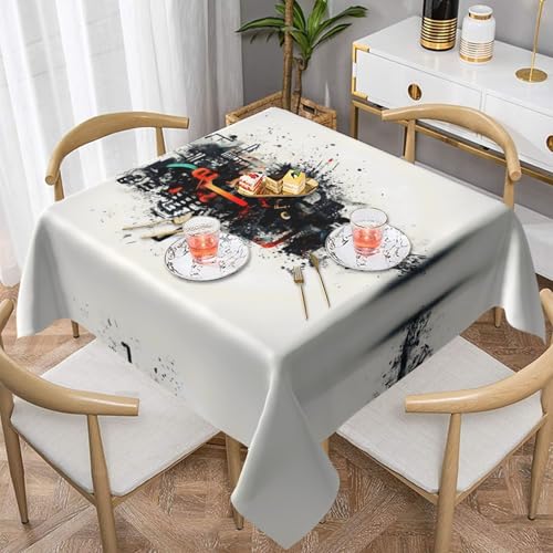 WZYWHJ Quadratische dekorative Tischdecke, 152,4 x 152,4 cm, waschbare und wiederverwendbare Tischdecke, Motiv: Attitude Slogan Prints WZYWHJ Quadratische dekorative Tischdecke, 152,4 x 152,4 cm, waschbare und wiederverwendbare Tischdecke, Motiv: Attitude Slogan Prints von WZYWHJ