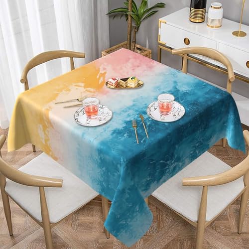 WZYWHJ Quadratische dekorative Tischdecke, 152,4 x 152,4 cm, waschbare und wiederverwendbare Tischdecke mit farbigen Drucken WZYWHJ Quadratische dekorative Tischdecke, 152,4 x 152,4 cm, waschbare und wiederverwendbare Tischdecke mit farbigen Drucken von WZYWHJ