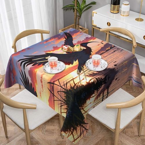 WZYWHJ Quadratische dekorative Tischdecke, 152,4 x 152,4 cm, waschbare und wiederverwendbare Vögel, die am Meer fliegen WZYWHJ Quadratische dekorative Tischdecke, 152,4 x 152,4 cm, waschbare und wiederverwendbare Vögel, die am Meer fliegen von WZYWHJ