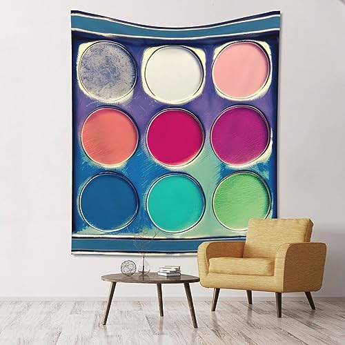 WZYWHJ Runde Farbpalette, bedruckte Wanddekoration, Wandteppich, 152,4 x 129,5 cm, weich, langlebig, leicht, für Schlafzimmer und Schlafsaal WZYWHJ Runde Farbpalette, bedruckte Wanddekoration, Wandteppich, 152,4 x 129,5 cm, weich, langlebig, leicht, für Schlafzimmer und Schlafsaal von WZYWHJ