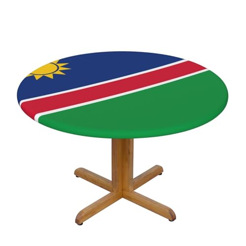 WZYWHJ Runde Tischdecke mit Flagge von Namibia, wasserdicht, knitterfrei, für Esstisch, Dekoration, Tischdecke von WZYWHJ
