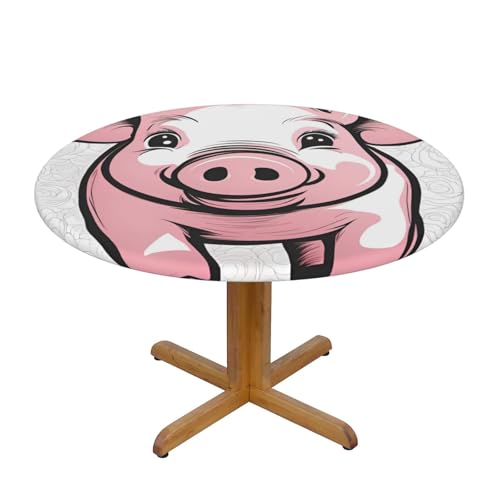 WZYWHJ Runde Tischdecke mit Schweinenhintergrund, wasserdicht, knitterfrei, für Esstischdekoration, Tischdecke WZYWHJ Runde Tischdecke mit Schweinenhintergrund, wasserdicht, knitterfrei, für Esstischdekoration, Tischdecke von WZYWHJ