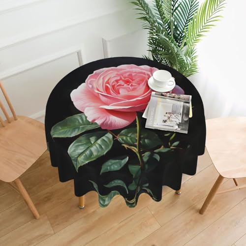 WZYWHJ Runde dekorative Tischdecke mit Rosenmuster, 152,4 cm, kann gewaschen und wiederverwendet werden für einen runden Esstisch WZYWHJ Runde dekorative Tischdecke mit Rosenmuster, 152,4 cm, kann gewaschen und wiederverwendet werden für einen runden Esstisch von WZYWHJ