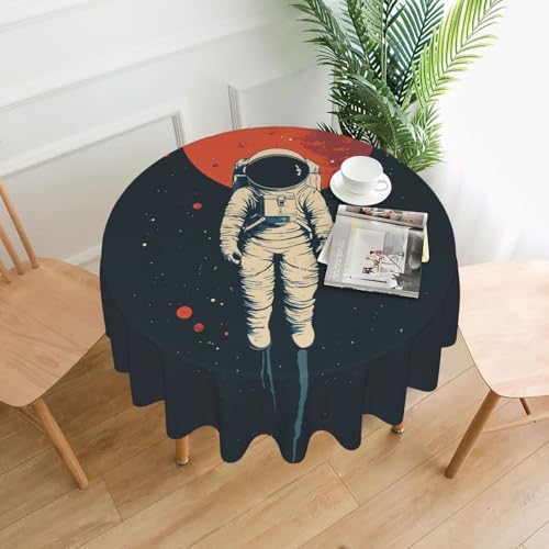 WZYWHJ Runde dekorative Tischdecke mit Weltraumforschungsmuster, 152,4 cm, kann gewaschen und wiederverwendet werden für einen runden Esstisch WZYWHJ Runde dekorative Tischdecke mit Weltraumforschungsmuster, 152,4 cm, kann gewaschen und wiederverwendet werden für einen runden Esstisch von WZYWHJ