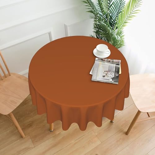 WZYWHJ Runde lange Tischdecke, mit gelb-rotem Aufdruck, kein Überlaufen und Knittern, Esstischdecke, 152,4 cm WZYWHJ Runde lange Tischdecke, mit gelb-rotem Aufdruck, kein Überlaufen und Knittern, Esstischdecke, 152,4 cm von WZYWHJ