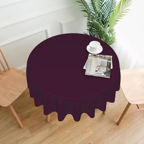 WZYWHJ Runde lange Tischdecke, ölviolett, Anti-Überlauf und knitterfrei, Esstischdecke, 152,4 cm WZYWHJ Runde lange Tischdecke, ölviolett, Anti-Überlauf und knitterfrei, Esstischdecke, 152,4 cm von WZYWHJ