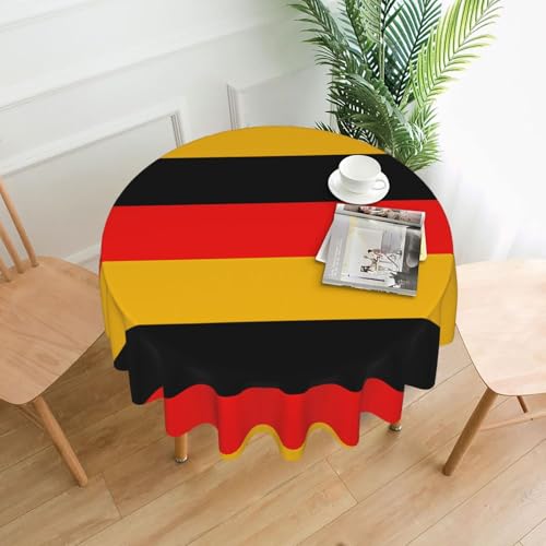 WZYWHJ Runde lange Tischdecke mit Deutschlandflaggen-Druck, Anti-Überlauf und knitterfrei, Esstischdecke, 152,4 cm WZYWHJ Runde lange Tischdecke mit Deutschlandflaggen-Druck, Anti-Überlauf und knitterfrei, Esstischdecke, 152,4 cm von WZYWHJ