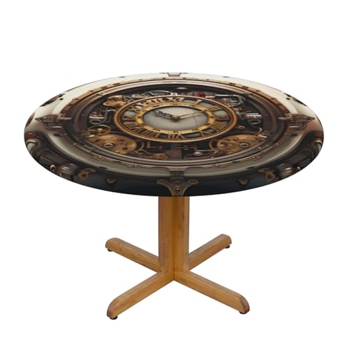 WZYWHJ Steampunk-Tischdecke, rund, wasserdicht, knitterfrei, für Esstisch, Dekoration, Tischdecke WZYWHJ Steampunk-Tischdecke, rund, wasserdicht, knitterfrei, für Esstisch, Dekoration, Tischdecke von WZYWHJ