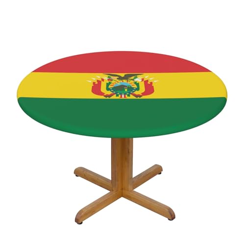WZYWHJ Tischdecke, Motiv: Flagge von Bolivien, rund, wasserdicht, knitterfrei, für Esstisch, Dekoration, Tischdecke WZYWHJ Tischdecke, Motiv: Flagge von Bolivien, rund, wasserdicht, knitterfrei, für Esstisch, Dekoration, Tischdecke von WZYWHJ
