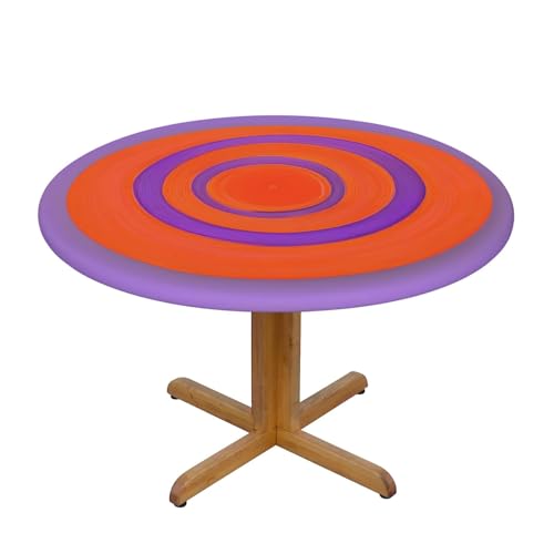 WZYWHJ Tischdecke, rund, rund, rund, wasserdicht, knitterfrei, für Esstisch, Tischdecke, Orange WZYWHJ Tischdecke, rund, rund, rund, wasserdicht, knitterfrei, für Esstisch, Tischdecke, Orange von WZYWHJ