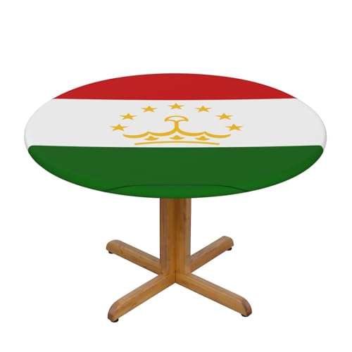 WZYWHJ Tischdecke mit Flagge von Tadschikistan, rund, wasserdicht, knitterfrei, für Esstisch, Dekoration, Tischdecke WZYWHJ Tischdecke mit Flagge von Tadschikistan, rund, wasserdicht, knitterfrei, für Esstisch, Dekoration, Tischdecke von WZYWHJ