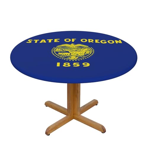 WZYWHJ Tischdecke mit Oregon-Flaggen-Druck, rund, wasserdicht, knitterfrei, für Esstisch, Dekoration WZYWHJ Tischdecke mit Oregon-Flaggen-Druck, rund, wasserdicht, knitterfrei, für Esstisch, Dekoration von WZYWHJ