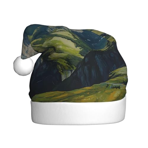 WZYWHJ Weihnachtsmannmütze für Erwachsene für Urlaub und Weihnachtsfeiern, jährliche Zeremonien Schweizer Alpen Muster WZYWHJ Weihnachtsmannmütze für Erwachsene für Urlaub und Weihnachtsfeiern, jährliche Zeremonien Schweizer Alpen Muster von WZYWHJ