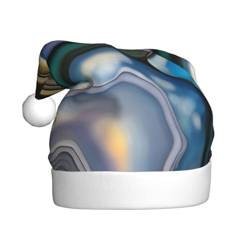 WZYWHJ Weihnachtsmütze für Erwachsene – Ornament-Stirnband für Feiertage, Partys und Kostümveranstaltungen, Abalone-Perlmutt-Drucke von WZYWHJ