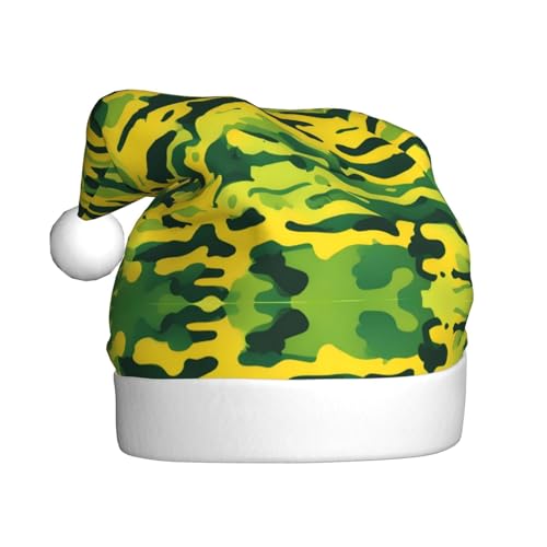WZYWHJ Weihnachtsmütze für Erwachsene – Ornament-Stirnband für Feiertage, Partys und Kostümveranstaltungen, Camouflage-Gelb und Grün bedruckt WZYWHJ Weihnachtsmütze für Erwachsene – Ornament-Stirnband für Feiertage, Partys und Kostümveranstaltungen, Camouflage-Gelb und Grün bedruckt von WZYWHJ