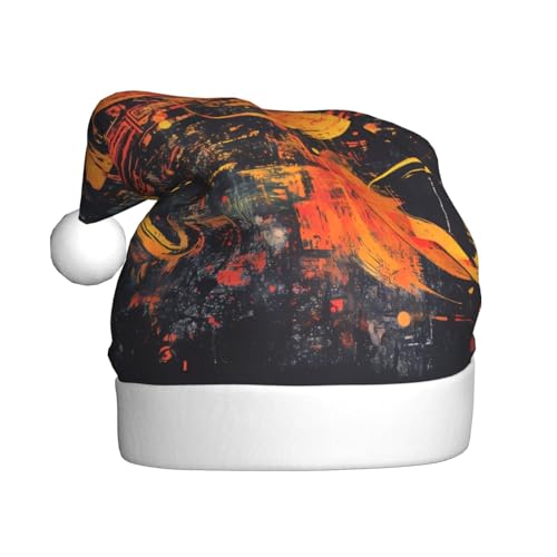 WZYWHJ Weihnachtsmütze für Erwachsene – Ornament-Stirnband für Feiertage, Partys und Kostümveranstaltungen, Cyberpunk-Kalligraphie-Muster von WZYWHJ