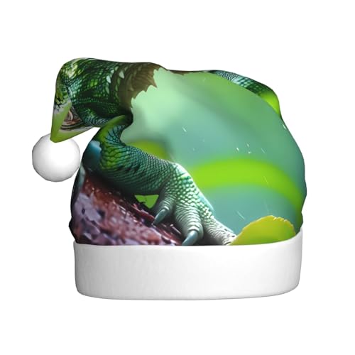 WZYWHJ Weihnachtsmütze für Erwachsene – Ornament-Stirnband für Feiertage, Partys und Kostümveranstaltungen, Eidechse, Nahaufnahme bedruckt WZYWHJ Weihnachtsmütze für Erwachsene – Ornament-Stirnband für Feiertage, Partys und Kostümveranstaltungen, Eidechse, Nahaufnahme bedruckt von WZYWHJ