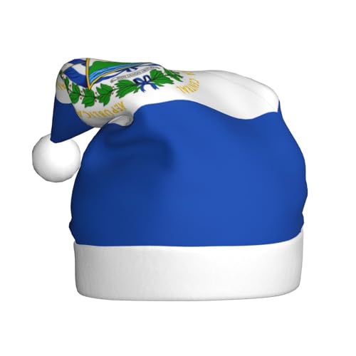 WZYWHJ Weihnachtsmütze für Erwachsene – Ornament-Stirnband für Feiertage, Partys und Kostümveranstaltungen, El Salvador Prints von WZYWHJ