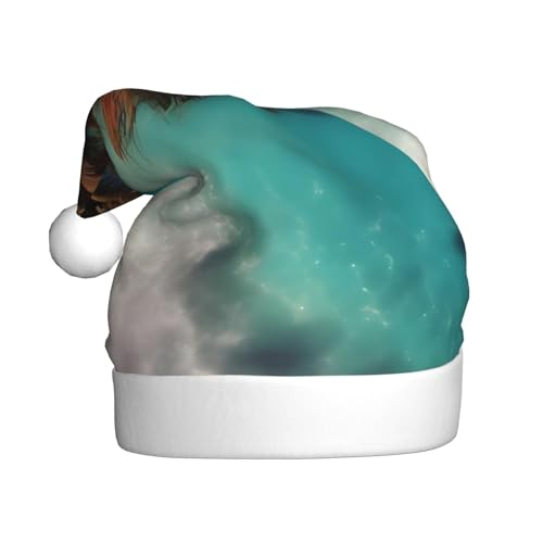 WZYWHJ Weihnachtsmütze für Erwachsene – Ornament-Stirnband für Feiertage, Partys und Kostümveranstaltungen, Karibikinseln, Drucke von WZYWHJ