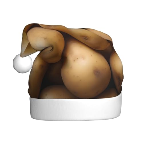 WZYWHJ Weihnachtsmütze für Erwachsene – Ornament-Stirnband für Feiertage, Partys und Kostümveranstaltungen, Kartoffeldruck von WZYWHJ