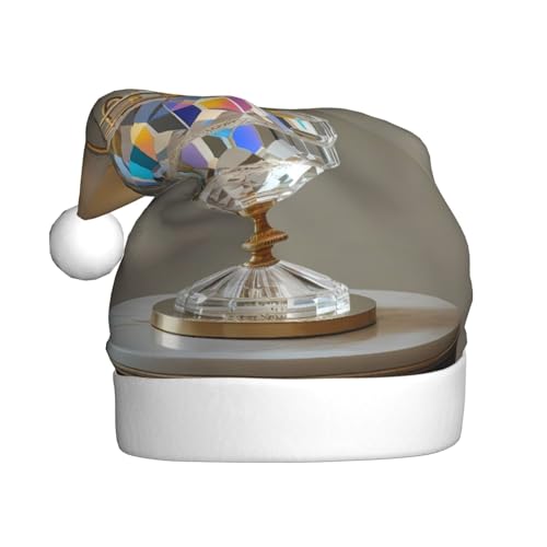 WZYWHJ Weihnachtsmütze für Erwachsene – Ornament-Stirnband für Feiertage, Partys und Kostümveranstaltungen, Kristalllampenmuster von WZYWHJ
