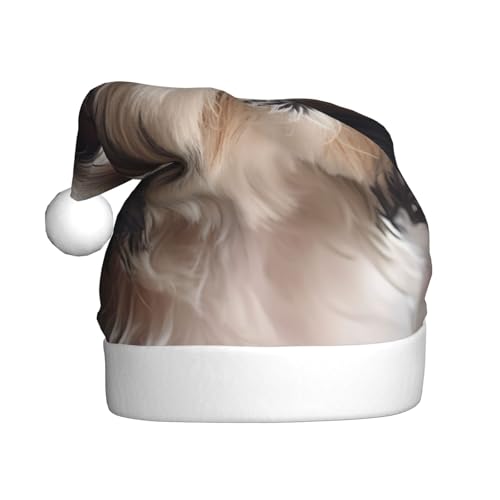 WZYWHJ Weihnachtsmütze für Erwachsene – Ornament-Stirnband für Feiertage, Partys und Kostümveranstaltungen, Shih Tzu Hunde-Drucke von WZYWHJ