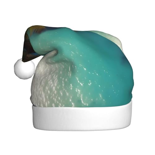 WZYWHJ Weihnachtsmütze für Erwachsene – Ornament-Stirnband für Feiertage, Partys und Kostümveranstaltungen, Strand, Kokosnuss, Sonnenschein-Drucke von WZYWHJ