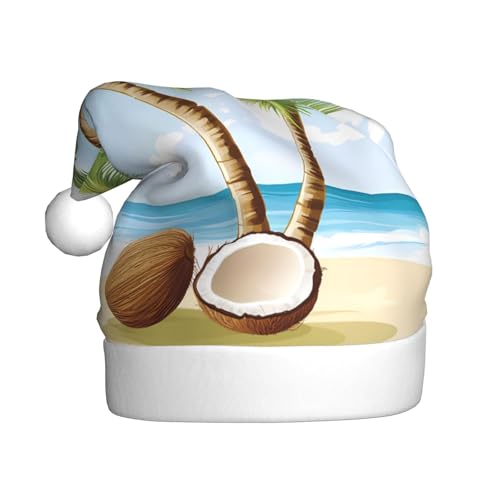 WZYWHJ Weihnachtsmütze für Erwachsene – Ornament-Stirnband für Feiertage, Partys und Kostümveranstaltungen, Strandkokospalmen-Muster WZYWHJ Weihnachtsmütze für Erwachsene – Ornament-Stirnband für Feiertage, Partys und Kostümveranstaltungen, Strandkokospalmen-Muster von WZYWHJ
