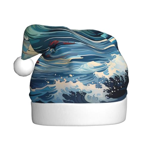 WZYWHJ Weihnachtsmütze für Erwachsene – Ornament-Stirnband für Feiertage, Partys und Kostümveranstaltungen, Wellen-Segelboot, Möwen-Druck WZYWHJ Weihnachtsmütze für Erwachsene – Ornament-Stirnband für Feiertage, Partys und Kostümveranstaltungen, Wellen-Segelboot, Möwen-Druck von WZYWHJ