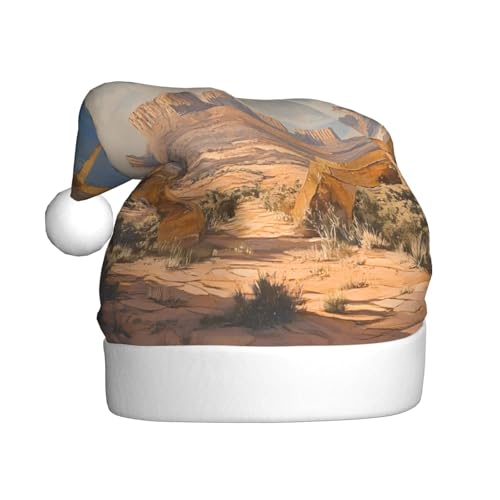 WZYWHJ Weihnachtsmütze für Erwachsene – Ornament-Stirnband für Feiertage, Partys und Kostümveranstaltungen, Wüstenarchitekturmuster von WZYWHJ