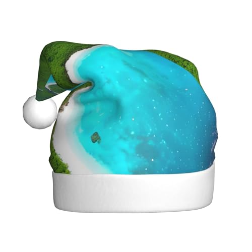 WZYWHJ Weihnachtsmütze für Erwachsene – Ornament-Stirnband für Feiertage, Partys und Kostümveranstaltungen, eine Insel im Ozean von WZYWHJ