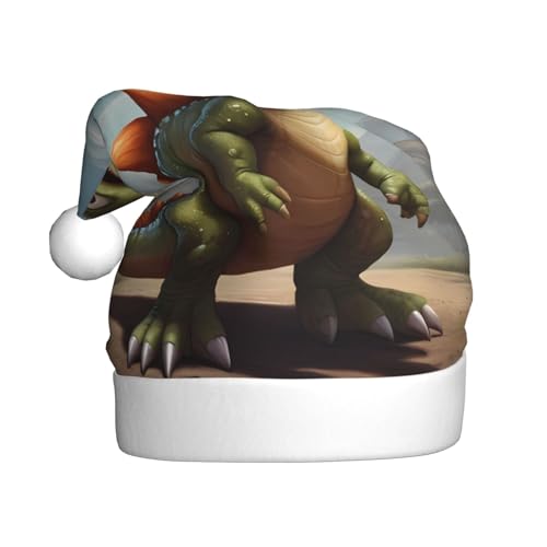 WZYWHJ Weihnachtsmütze für Erwachsene – Ornament-Stirnband für Feiertage, Partys und Kostümveranstaltungen, lustiges kleines Dinosaurier-Muster von WZYWHJ