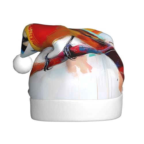 WZYWHJ Weihnachtsmütze für Erwachsene – Ornament-Stirnband für Feiertage, Partys und Kostümveranstaltungen, niedliches Vogelmuster von WZYWHJ