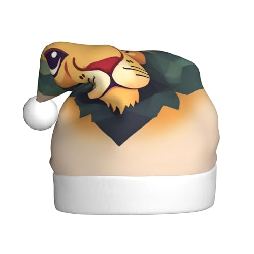 WZYWHJ Weihnachtsmütze für Erwachsene – Ornament-Stirnband für Feiertagspartys und Kostümveranstaltungen, Cartoon-Löwenbild WZYWHJ Weihnachtsmütze für Erwachsene – Ornament-Stirnband für Feiertagspartys und Kostümveranstaltungen, Cartoon-Löwenbild von WZYWHJ