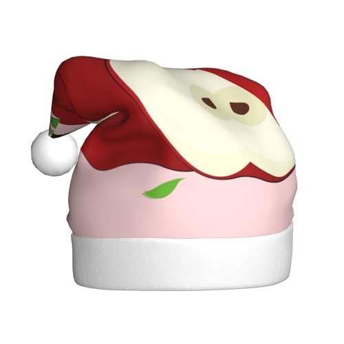 WZYWHJ Weihnachtsmütze für Erwachsene – Ornament-Stirnband für Feiertagspartys und Kostümveranstaltungen, Cartoon-rote Fruchtdrucke von WZYWHJ