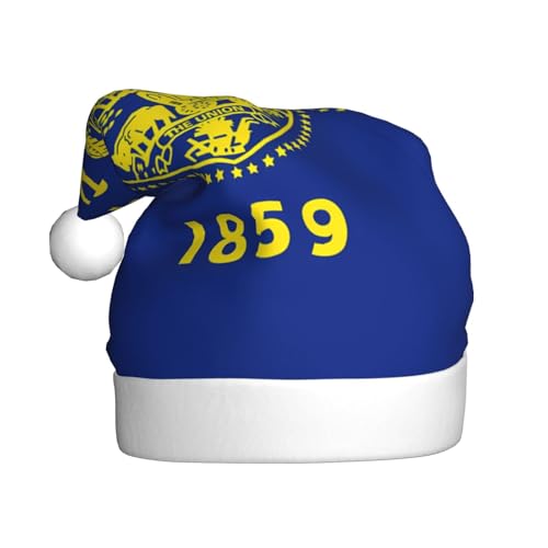WZYWHJ Weihnachtsmütze für Erwachsene – Ornament-Stirnband für Feiertagspartys und Kostümveranstaltungen, Oregon-Flaggen-Drucke von WZYWHJ