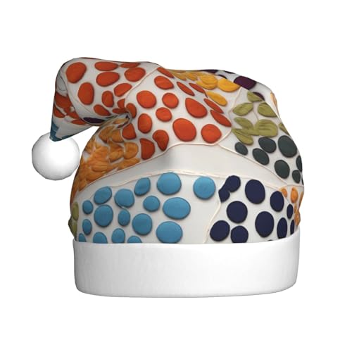 WZYWHJ Weihnachtsmütze für Erwachsene – Ornament-Stirnband für Feiertagspartys und Kostümveranstaltungen, Regenbogen-Punkt-Stichmuster WZYWHJ Weihnachtsmütze für Erwachsene – Ornament-Stirnband für Feiertagspartys und Kostümveranstaltungen, Regenbogen-Punkt-Stichmuster von WZYWHJ