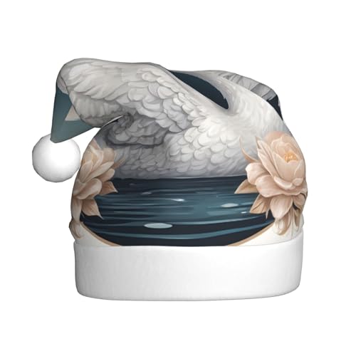 WZYWHJ Weihnachtsmütze für Erwachsene – Ornament-Stirnband für Feiertagspartys und Kostümveranstaltungen, Schwanenmuster von WZYWHJ