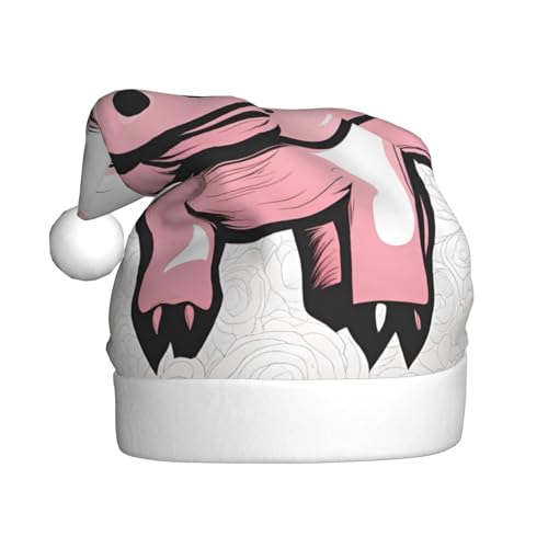 WZYWHJ Weihnachtsmütze für Erwachsene – Ornament-Stirnband für Feiertagspartys und Kostümveranstaltungen, Schweine-Hintergrunddrucke von WZYWHJ