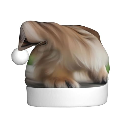 WZYWHJ Weihnachtsmütze für Erwachsene – Ornament-Stirnband für Feiertagspartys und Kostümveranstaltungen, niedliche Pekinese-Drucke von WZYWHJ