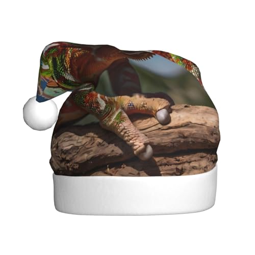 WZYWHJ Weihnachtsmütze für Erwachsene – Ornament-Stirnband für Feiertagspartys und Kostümveranstaltungen, schönes Chamäleon-Muster von WZYWHJ