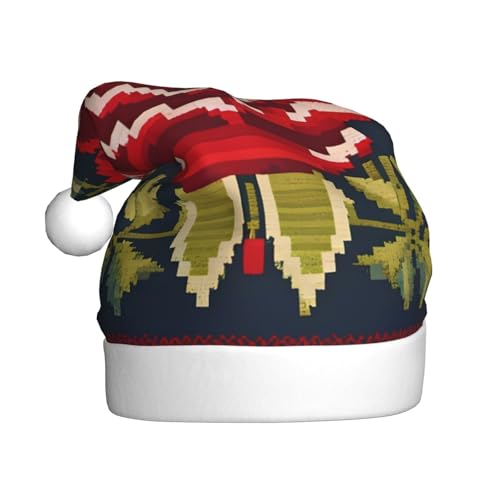 WZYWHJ Weihnachtsmütze für Erwachsene – Ornament-Stirnband für Feiertagspartys und Kostümveranstaltungen, ukrainische Stickerei, Rosen-Drucke von WZYWHJ