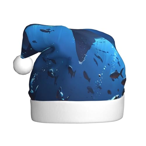WZYWHJ Weihnachtsmütze für Erwachsene für Urlaub und Weihnachtsfeiern, jährliche Zeremonien, Blauwal-Drucke WZYWHJ Weihnachtsmütze für Erwachsene für Urlaub und Weihnachtsfeiern, jährliche Zeremonien, Blauwal-Drucke von WZYWHJ