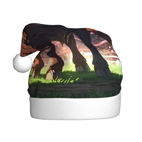 WZYWHJ Weihnachtsmütze für Erwachsene für Urlaub und Weihnachtsfeiern, jährliche Zeremonien, Brave Bull Prints von WZYWHJ