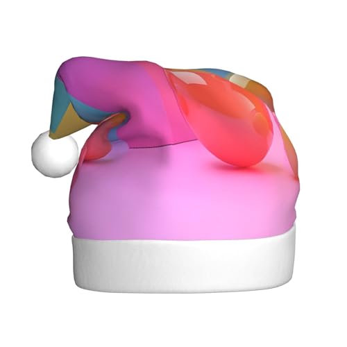 WZYWHJ Weihnachtsmütze für Erwachsene für Urlaub und Weihnachtsfeiern, jährliche Zeremonien, Dopamin-Farbblöcke von WZYWHJ